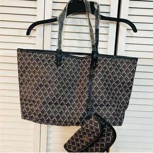 Stylish Brown Patterned Tote Bag